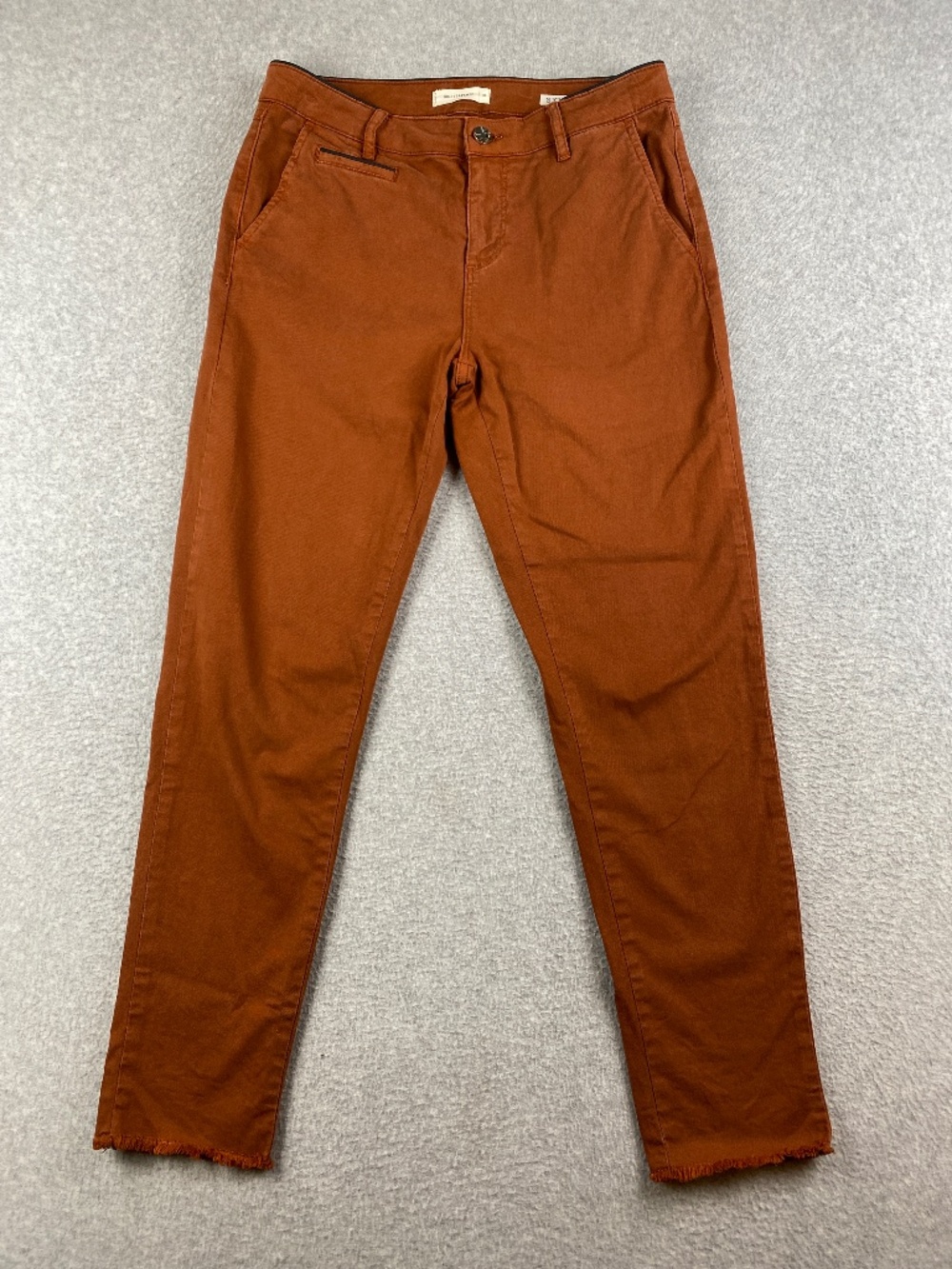 Yargici Skinny Fit Pants Rust Orange Size 6